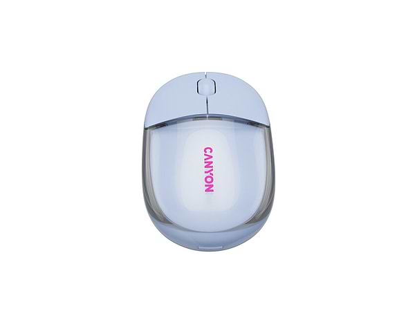 Фото - Миша бездротова Canyon OnClick 24 Dual-mode Silent Transparent/Blue (CNS-CMSW24BL)