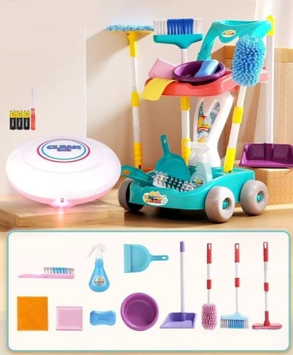 Фото - Сюжетно-ролевая игра. Дом. Бытовая техника Bambi набор для уборки с роботом пылесосом 5548 (1171363)