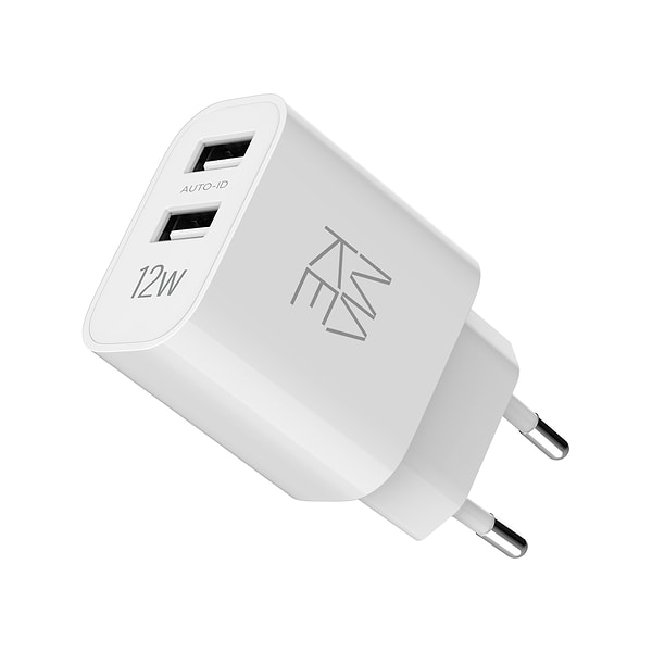 Фото - Мережевий зарядний пристрій MAKE 12W 2xUSB-A White (MCW-1221WH)