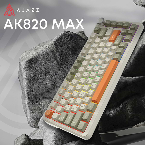 Фото - Клавиатура беспроводная игровая Ajazz AK820 MAX (AK820MAX-FF-R)