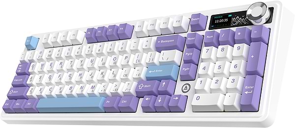 Фото - Клавиатура беспроводная игровая Ajazz AK980 V2 Gift Switch V2 Purple White Blue (AK980-V2-G-PWB)