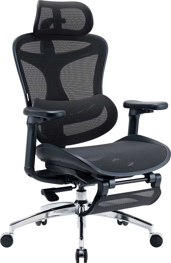Фото - Крісло офісне Sihoo DORO C300L Mesh Black with footrest (DORO-C300L-A3-101-JT)