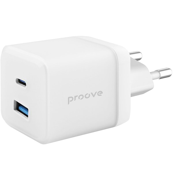 Фото - Мережевий зарядний пристрій Proove Pure GaN Plus 30W (Type-C + USB) White (WCPU30111202)