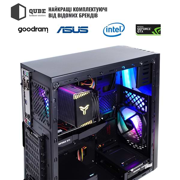 Фото - Системный блок QUBE QB i5 10400F GTX 1650 4GB 1621 (QBi510400FGTX16504GB1621)
