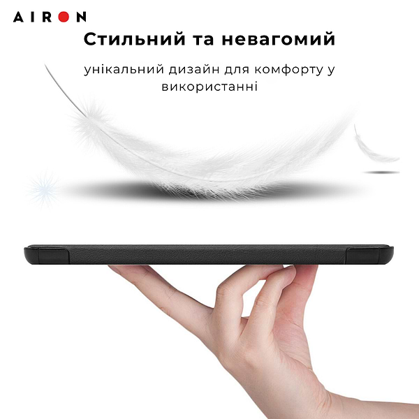 Фото - Чохол для планшету AIRON Premium for Samsung Galaxy Tab S10 Plus 12.4 2024 із захисною плівкою та серветкою Black (4822356758483)