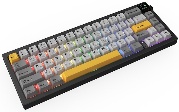 Фото - Клавіатура бездротова ігрова Ajazz AK650 Flying Fish Switch Black RGB With Screen (AK650-FF-BGY)