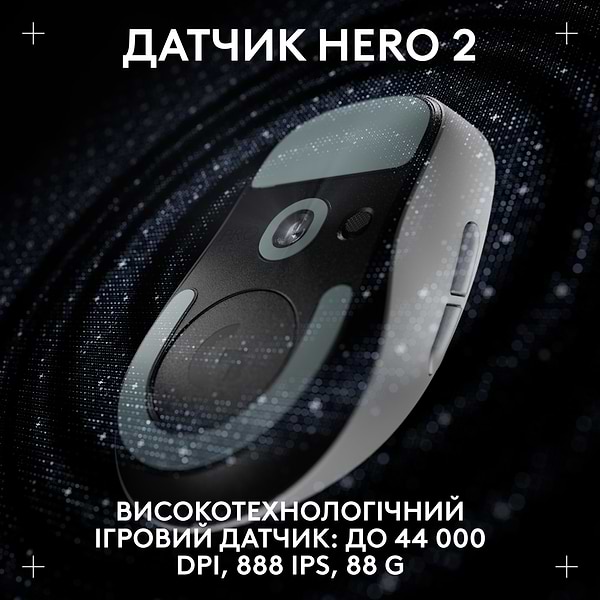 Фото - Миша бездротова ігрова Logitech G Pro X Superlight 2 DEX LightSpeed White (910-007365)