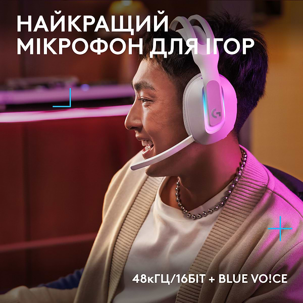 Фото - Гарнітура бездротова ігрова Logitech G522 LightSpeed Wireless Gaming Headset White (981-001550)