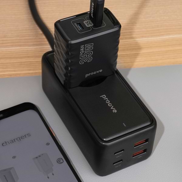 Фото - Мережевий фільтр Proove Power Strip Homester PD-03 1AC 65W 2 Type-C + 2USB Black (479280001)