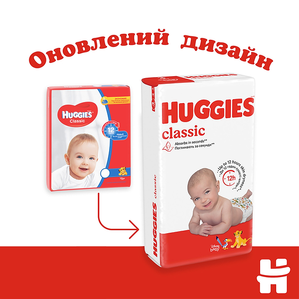 Фото - Одноразові підгузки Huggies Classic Розмір 5 (11-25 кг) Jumbo, 42 шт. (5029053543185)