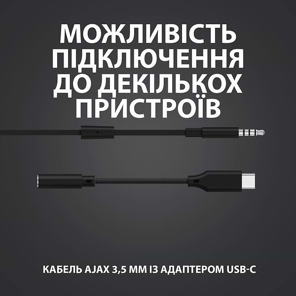 Фото - Навушники вкладиші дротові Logitech G333 Black (981-000924)