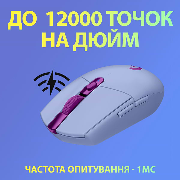 Фото - Мышь беспроводная игровая Logitech G305 Lightspeed Lilac (910-006022)