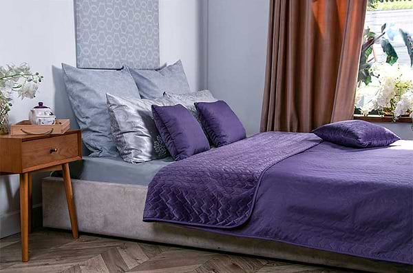 Фото - Покрывало двуспальное Руно 180х220 велюр (340.55_Violet)