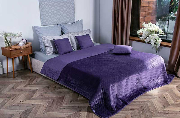 Фото - Покрывало двуспальное Руно 180х220 велюр (340.55_Violet)