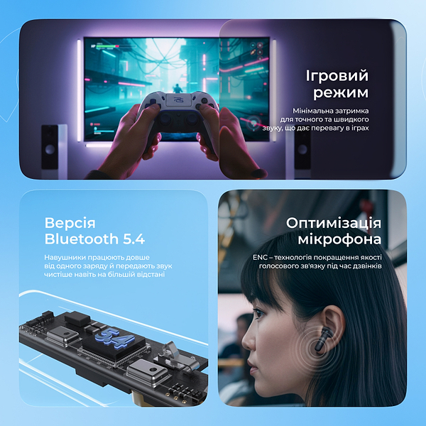 Фото - Наушники вкладыши беспроводные TWS Proove Logic TWS (APP) obsidian black (TWLG0001AP15)