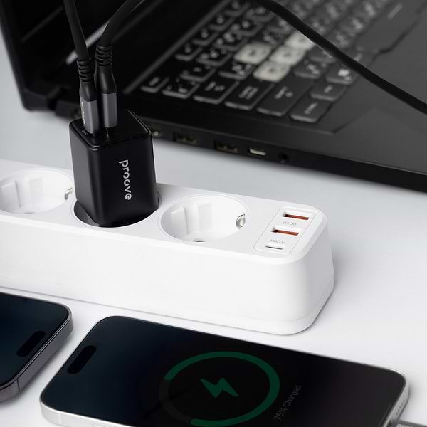 Фото - Сетевое зарядное устройство Proove Pocket GaN 25W Type-C + USB black (WCPG25111201)