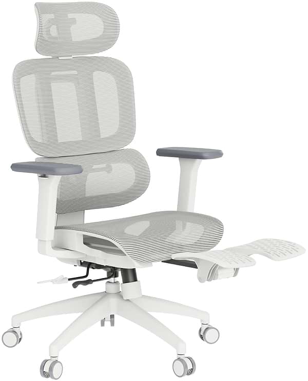 Фото - Кресло офисное OfficePro Skyline Footrest (OC750-W-LG-LG) White/Light Gray