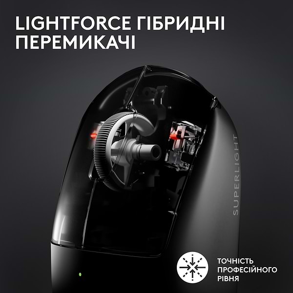 Фото - Миша бездротова ігрова Logitech G Pro X Superlight 2 LightSpeed Black (910-006630)