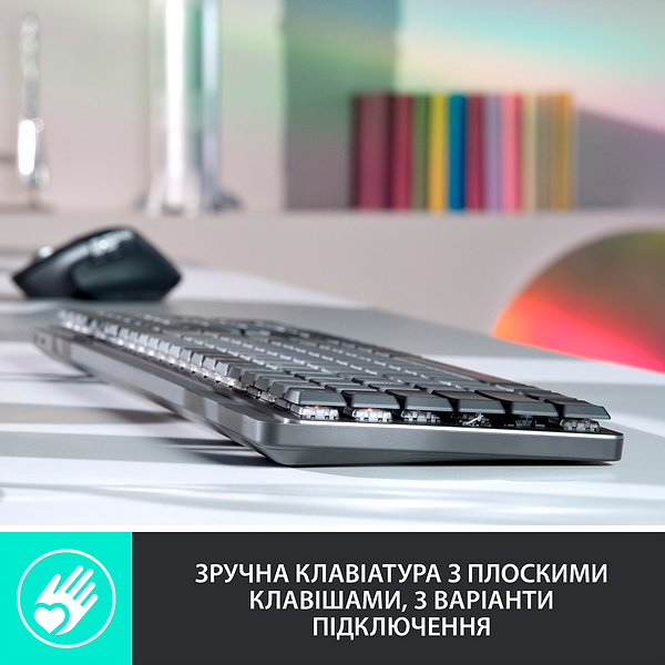 Фото - Клавіатура бездротова Logitech MX Mechanical Wireless Graphite Clicky (920-010759)