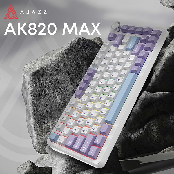 Фото - Клавиатура проводная игровая Ajazz AK820 MAX Magnetic switches (AK820MAX-WM-PWB)