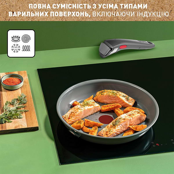Фото - Набор сковород со съемной ручкой Tefal Ingenio Renew 3 пр. (L2609502)