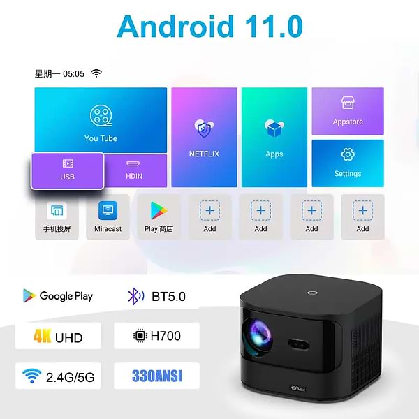 Фото - Проектор H96 Max MAX B12 Black