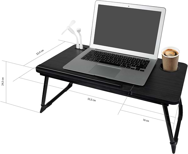 Фото - Стол для ноутбука Dyxon Transformix 3 USB LED Fan black (DXNSTMX3B)