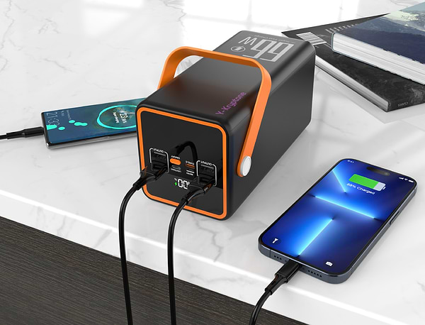 Фото - Батарея мобільна Y-Kryptone GT-72 LED Light 70000 mAh QC3.0 22.5W 66W Super Fast Charge Black (YK-GT72L-B)