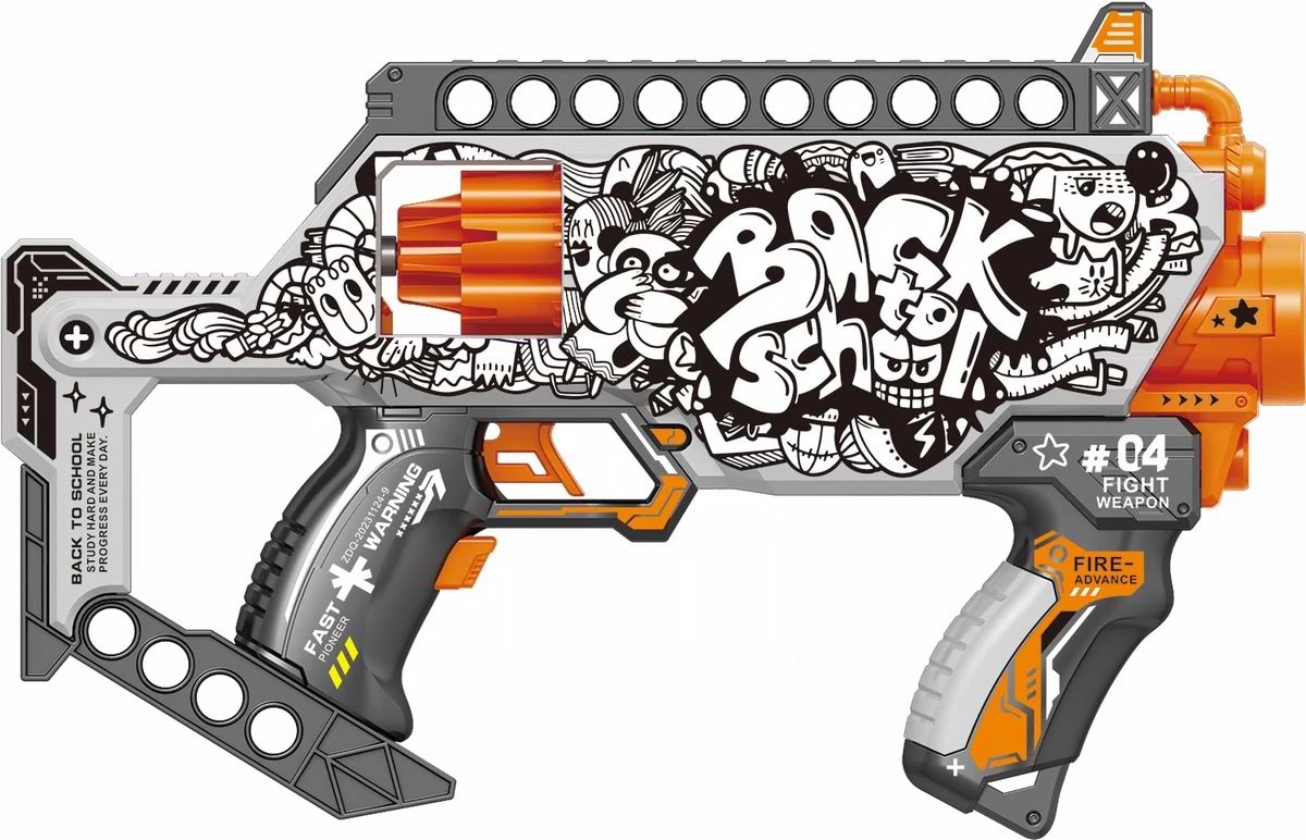 Бластер многозарядный Turbo&Fast Монстр Дудл (BH146)