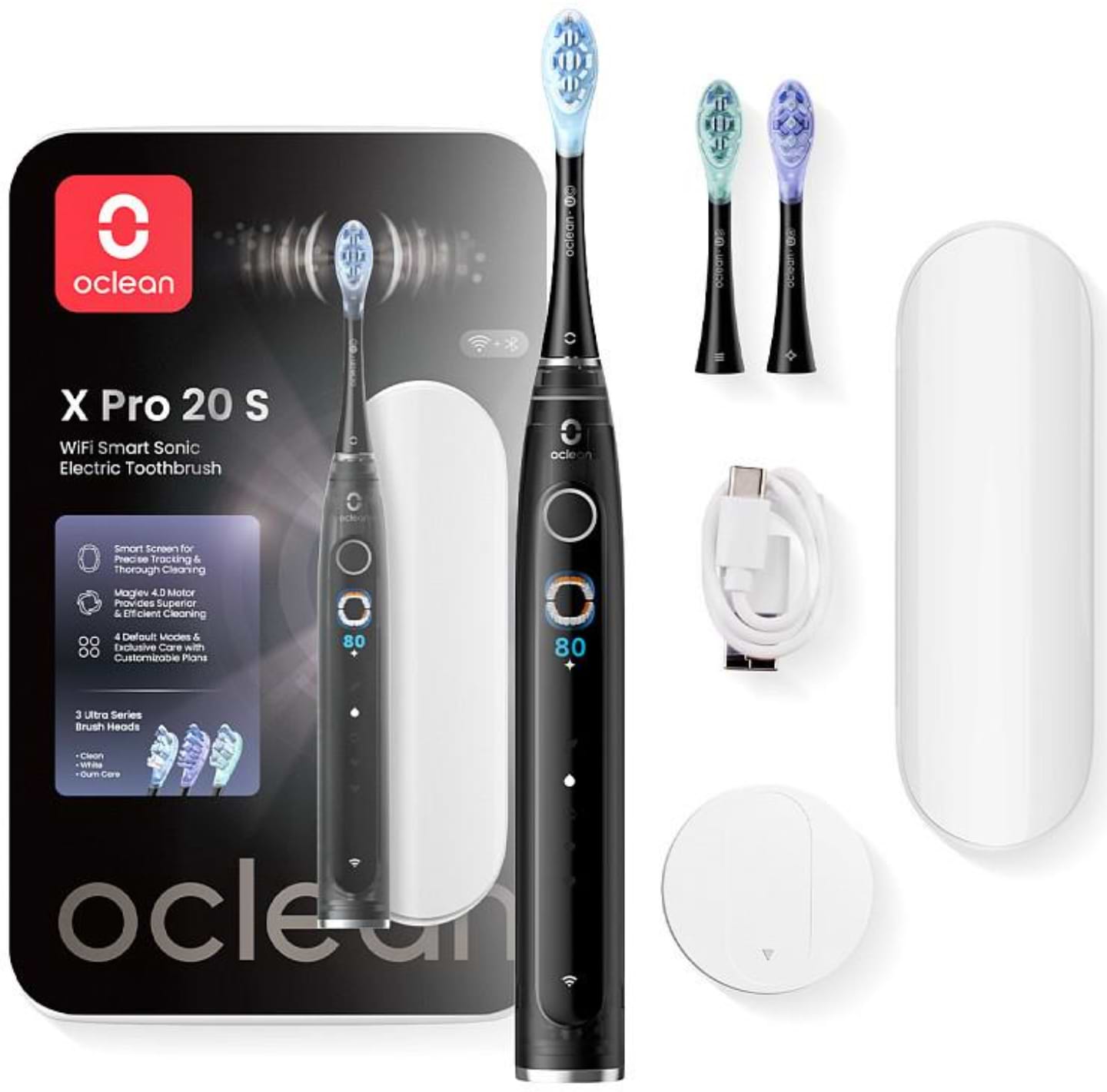 Зубная щетка электрическая Oclean X Pro 20 Set Black (6970810556964) - Фото 1