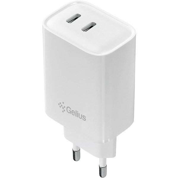 Фото - Мережевий зарядний пристрій Gelius Wall charger Dos 40W GP-HC062 2Type-C White