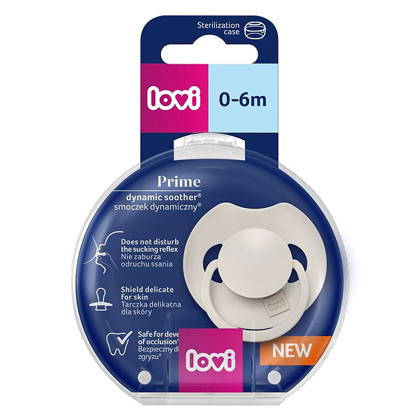 Фото - Симетрична пустушка Lovi Prime 0-6 міс 1 шт. Coconut (34/400)