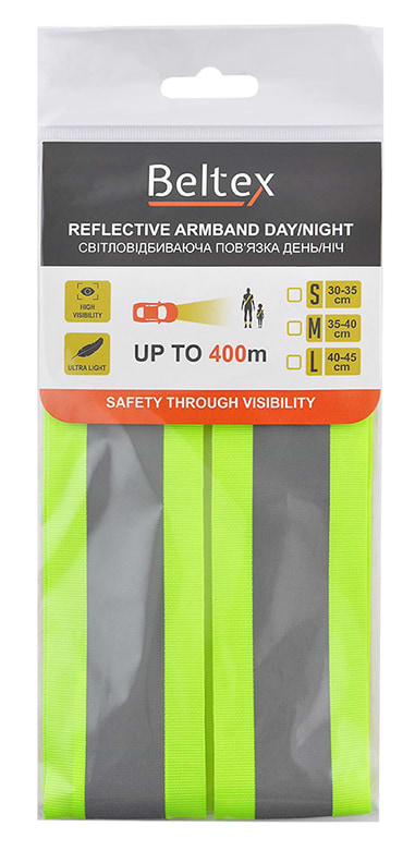 Фото - Світловідбивна стрічка Beltex S 30-35 см Yellow (BX70400)