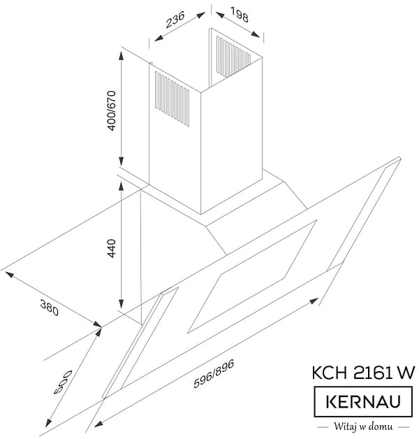Фото - Витяжка декоративна 
Kernau KCH 2161 W