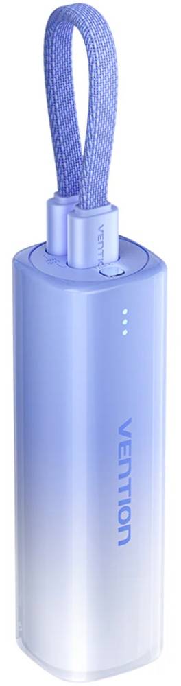 Батарея мобільна Vention 5000mAh 20W PD, USB-C In/Out, Lightning In/Out, with cable, Gradient Blue (FHWL0) - Фото 1