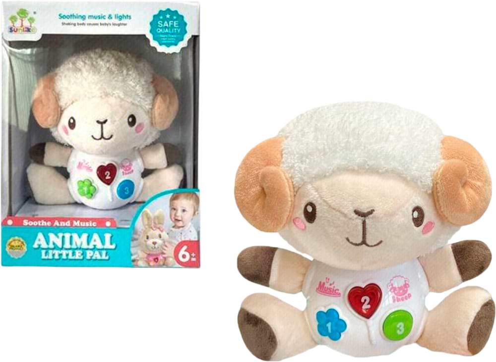 Інтерактивна іграшка м'яка Sunlike Баранчик зі світлом і звуком (SL88029)