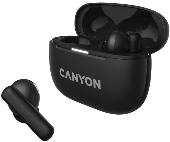 Фото - Наушники вкладыши беспроводные TWS Canyon OnGo TWS-10 ANC ENC Deep Black (CNS-TWS10B)