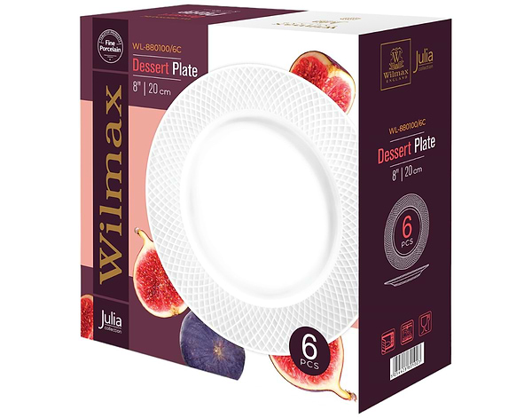 Фото - Набор тарелок Wilmax Julia 20 см 6 шт. Color (WL-880100 / 6C)