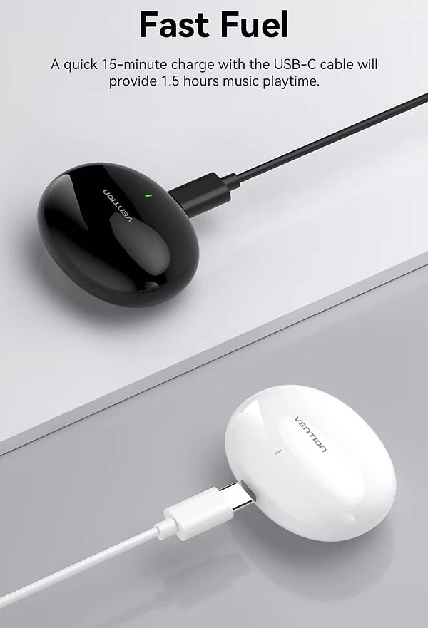 Фото - Навушники вкладиші бездротові TWS Vention Elf Earbuds E01 Black (NBFB0)