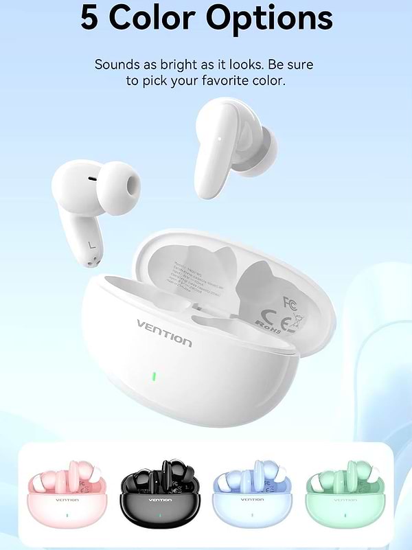 Фото - Навушники вкладиші бездротові TWS Vention Elf Earbuds E01 Black (NBFB0)