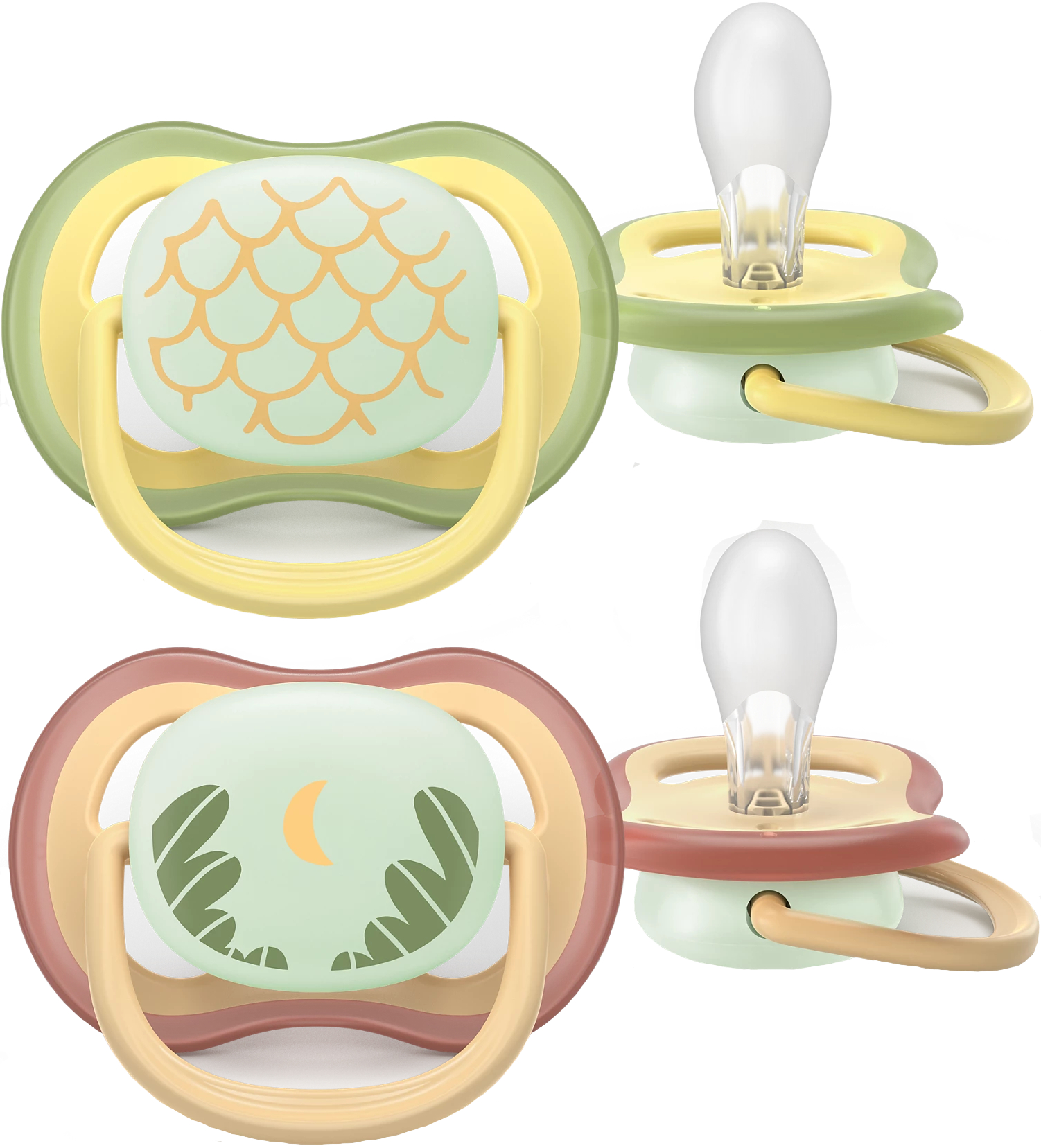 Ортодонтична пустушка Philips Avent Ultra Air Нічна, 0-6 міс. (SCF376/27) - Фото 1