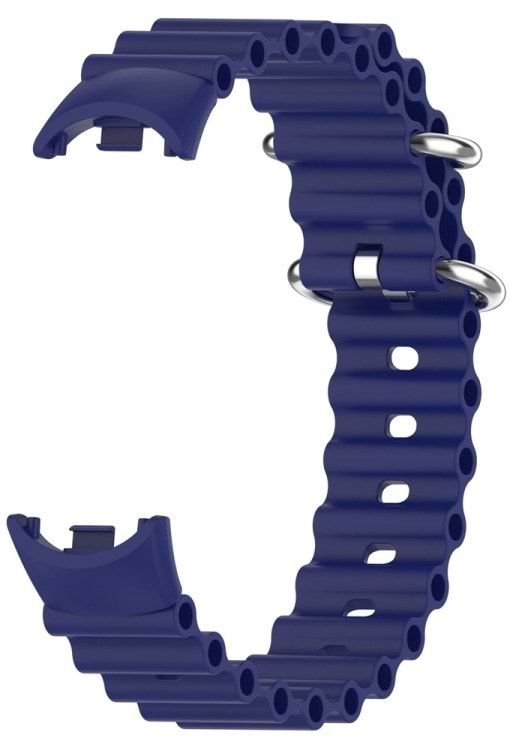 Фото - Ремінець для фітнес-браслету BeCover Wave Style for Xiaomi Mi Smart Band 8 / 9 / 10 Deep Blue (714352)