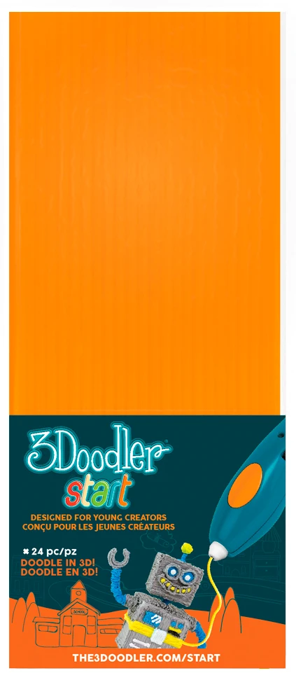 3D-стрижні 3Doodler помаранчевий 24 шт. (3DS-ECO06-ORANGE-24)