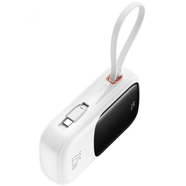 Фото - Батарея мобильная Baseus Qpow Pro+ 20000mAh 22,5W,1xLightning,1xUSB-A,1xType-C,with built-in USB-C Cable White (P10067103213-00)