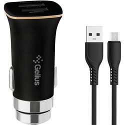Фото - Автомобільний зарядний пристрій Gelius Pro Apollo GP-CC01 2USB 3.1A 15W + Cable MicroUSB Black (92663)