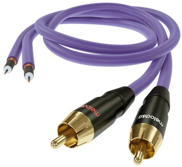 Кабель RCA Melodika 2xRCA - 2xRCA lenght 0.5m (MD2R05)