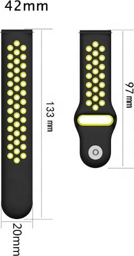 Фото - Ремешок для смарт-часов BeCover Nike Style for Motorola Moto 360 2nd Gen. Black-Blue (705755)