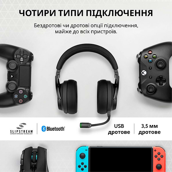 Фото - Гарнитура беспроводная игровая Corsair Virtuoso RGB Wireless XT Black (CA-9011188-EU)