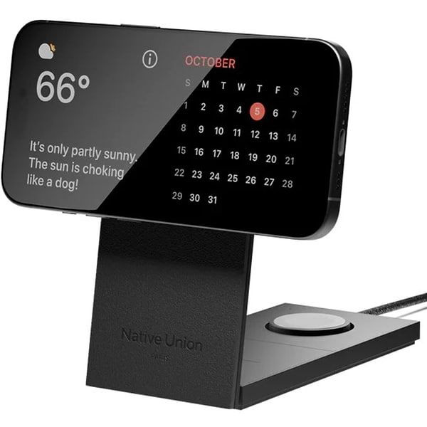 Фото - Беспроводное зарядное устройство Native Union Rise 3-in-1 Qi2 Wireless Charger Black (RS-3IN1-BLK-INT)