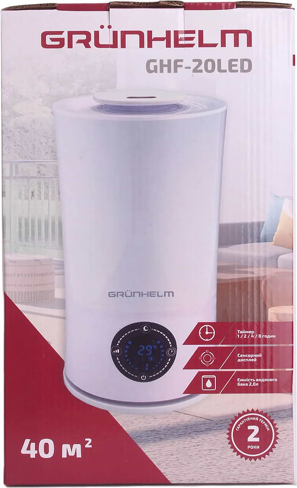 Фото - Уцінка - Зволожувач повітря Grunhelm GHF-20LED